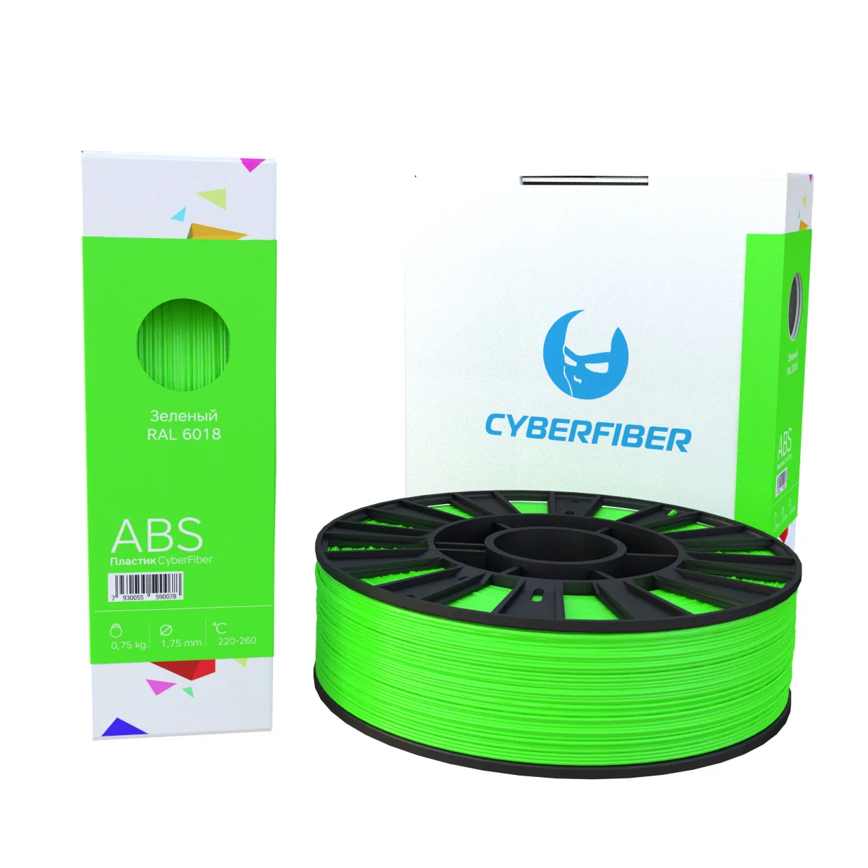 ABS пластик CyberFiber зеленый