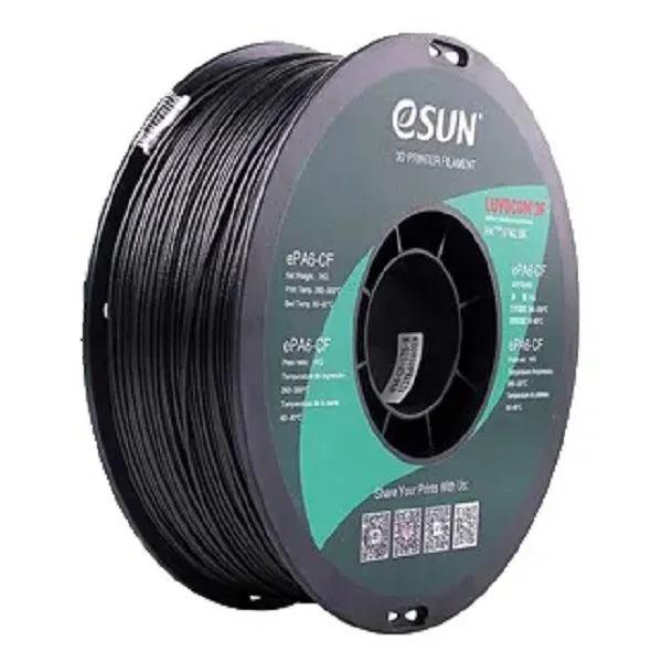 Катушка пластика ePAHT-CF Nylon Carbon Fiber ESUN 1.75 мм 0.75 кг черная