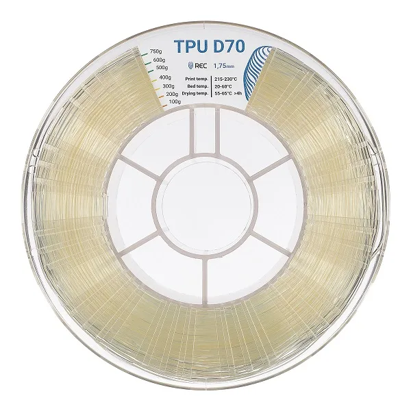 TPU D70 пластик REC 1.75мм натуральный