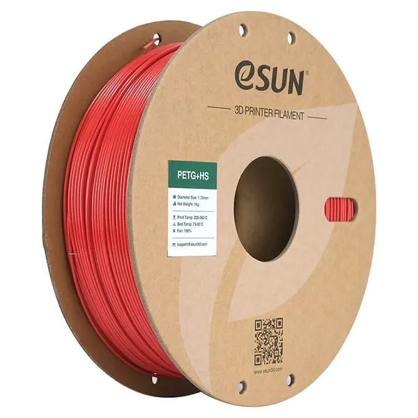 Катушка PETG+HS пластика ESUN 1.75 мм 1кг красная