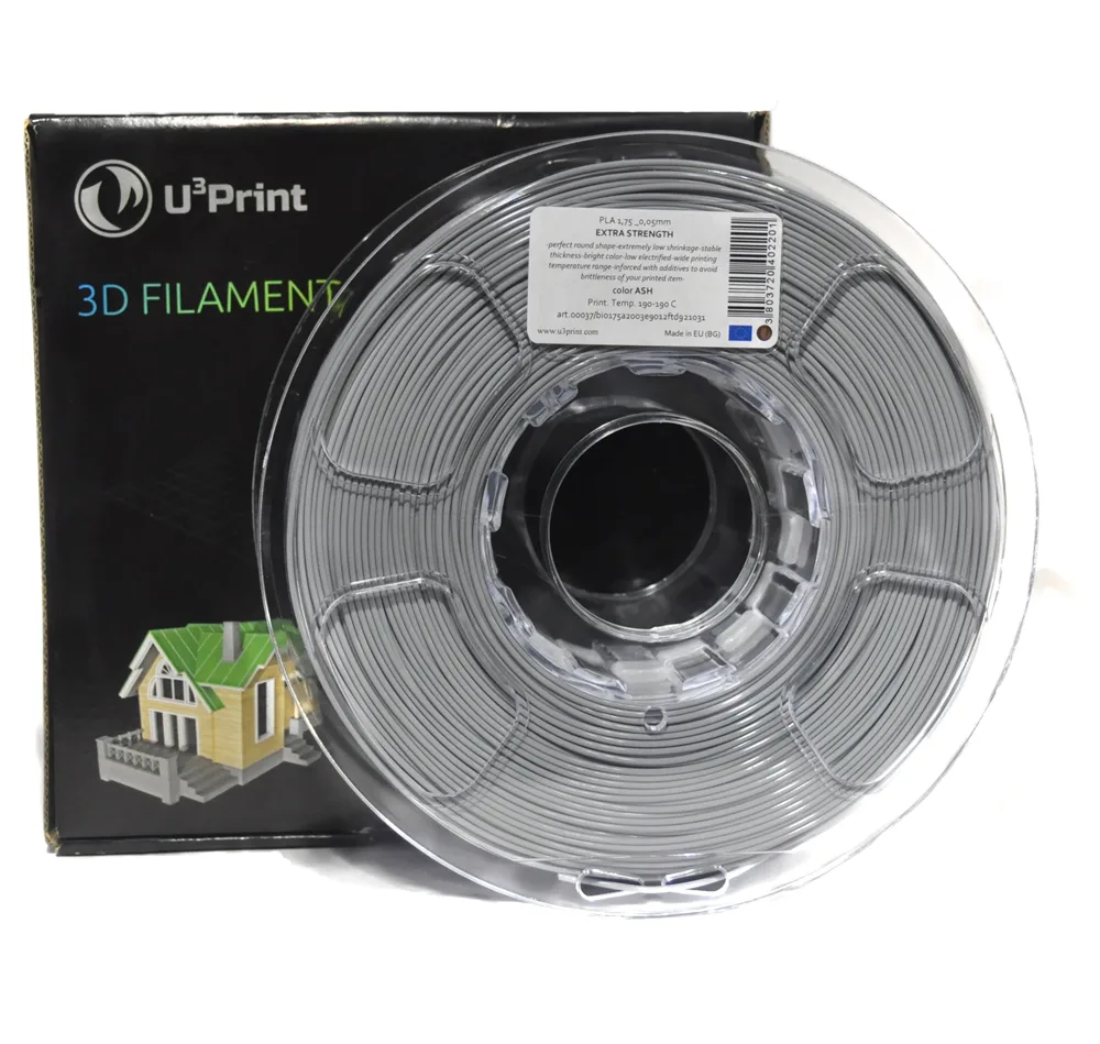 PLA basic Plus пластик U3Print ash (серый)