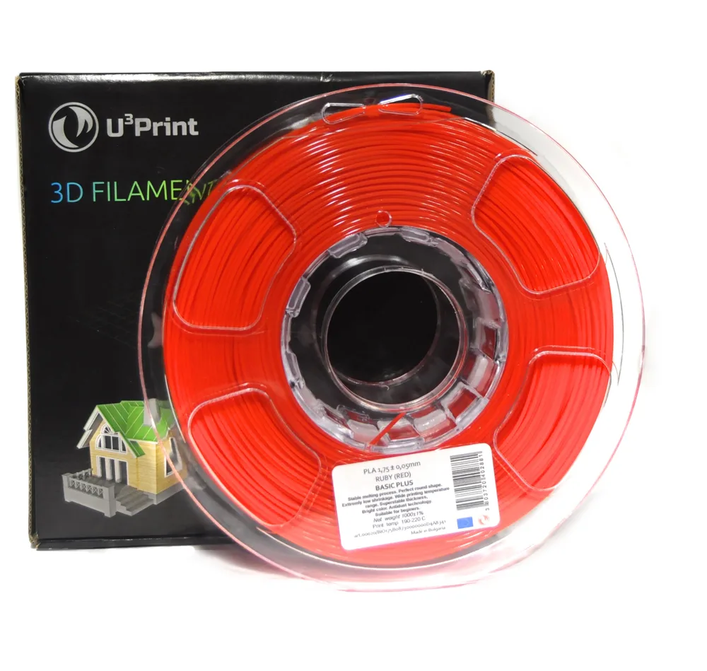 PLA basic Plus пластик U3Print ruby (красный)