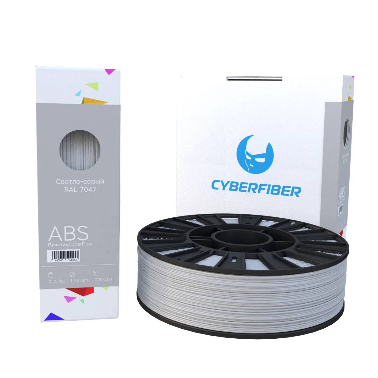 ABS пластик CyberFiber светло-серый
