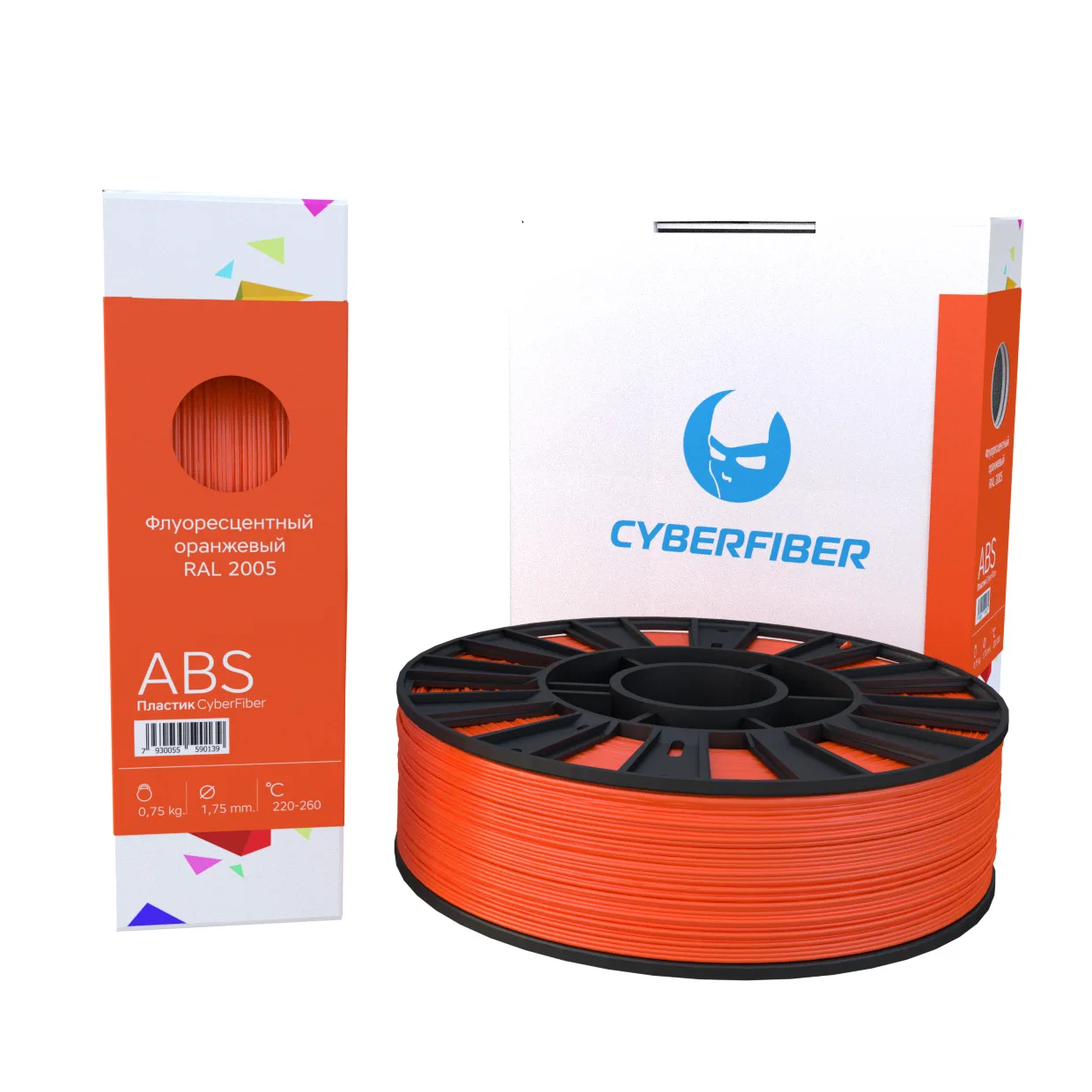 ABS пластик CyberFiber флуоресцентный оранжевый